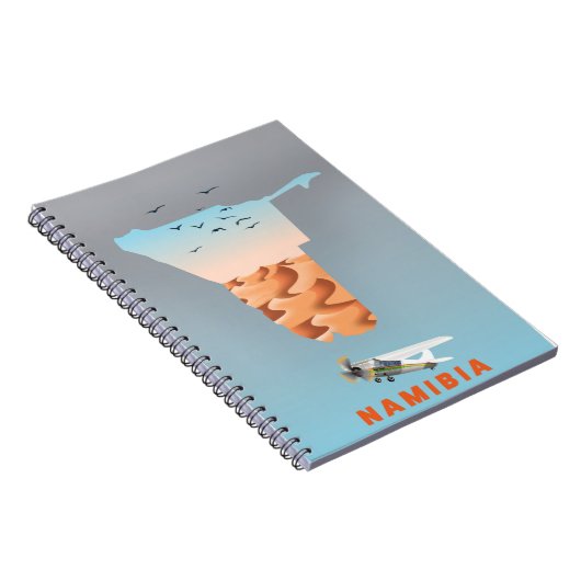 Carnet Notes adhésives carte de Namibie (Côté Droit)