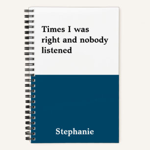Carnet Notes amusantes Notebook