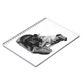 Carnet Notes avec des teckels charmants ombrés (Côté gauche)