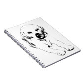 Carnet Notes avec un Lab loyal (Côté Droit)