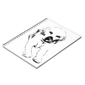 Carnet Notes avec un Lab loyal (Côté gauche)