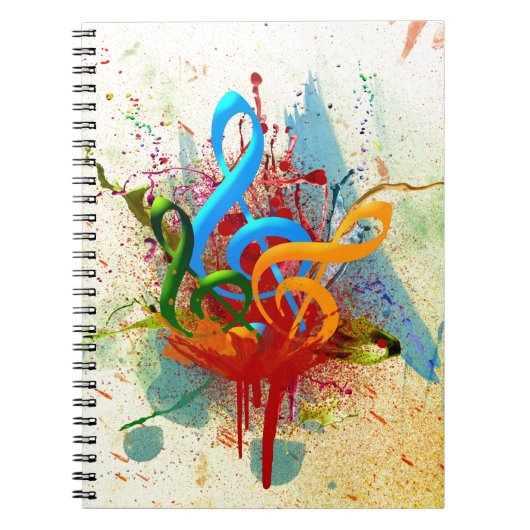 Carnet Notes colorées de musique (Devant)