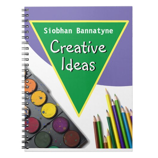 Carnet Notes créatives avec le nom du destinataire (Devant)