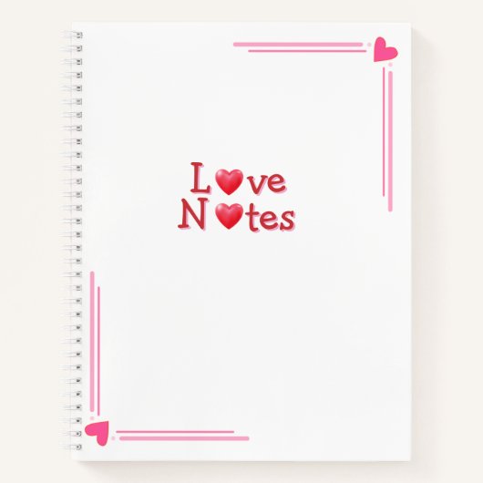 Carnet Notes d'amour (Devant)