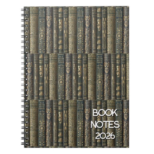 Carnet Notes de bibliophile 2026 (Devant)