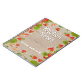 Carnet Notes de cuisine avec le nom du destinataire (Côté gauche)