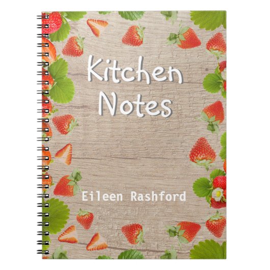 Carnet Notes de cuisine avec le nom du destinataire (Devant)