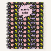 Carnet Notes de Custom Name - Élégante Botanica Florale S (Devant)