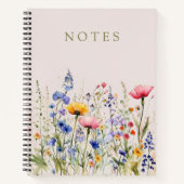 Carnet Notes de feuillage fleur sauvage (Devant)