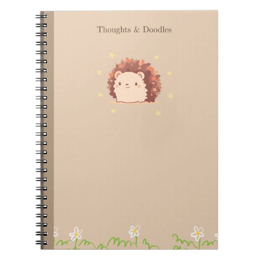 Carnet Notes de feuilles d'automne de hérisson mignon Cot (Devant)