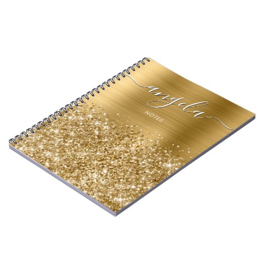 Carnet Notes de glamour doré Glittery (Côté gauche)