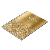 Carnet Notes de Glamour Doré Pailleté (Côté gauche)