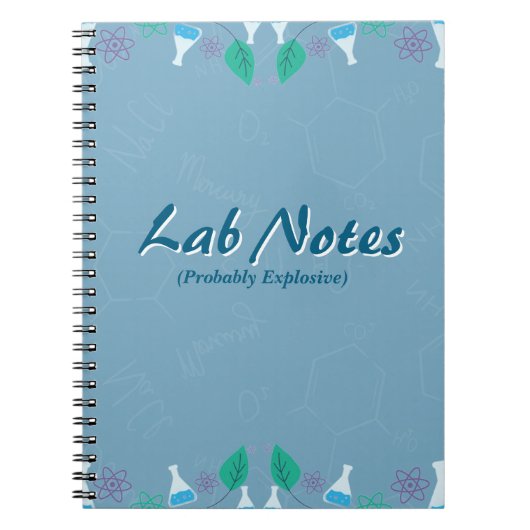 Carnet Notes de laboratoire amusantes de chimie (Devant)