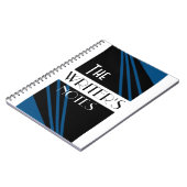Carnet Notes de l'écrivain Stylish Blue Black White (Côté gauche)