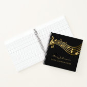 Carnet Notes de l'enseignant de musique Gold&Black Elegan (Intérieur)