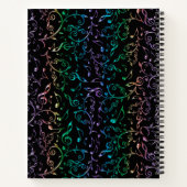 Carnet Notes de musique arc-en-ciel personnalisées (Dos)