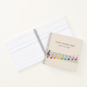 Carnet Notes de musique arc-en-ciel personnalisées Profes (Intérieur)