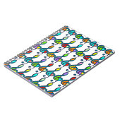 Carnet notes de musique clave de couleur motif (Côté gauche)