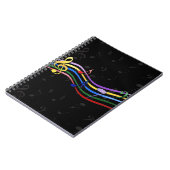 Carnet Notes de musique couleur arc-en-ciel (Côté gauche)