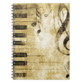 Carnet Notes de musique de piano (Devant)