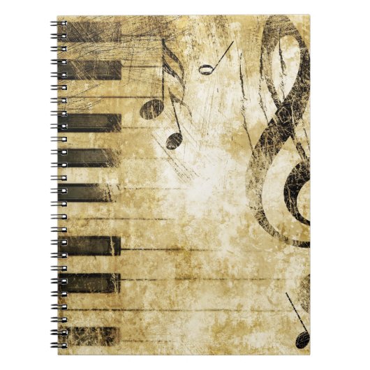 Carnet Notes de musique de piano (Devant)