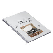 Carnet Notes de musique de platine tourne-disque (Côté Droit)