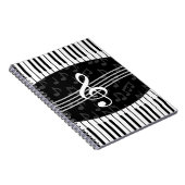 Carnet Notes de musique élégante Clé de fer et touches de (Côté Droit)