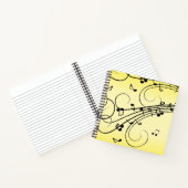 Carnet Notes de musique fantaisie jaune (Intérieur)