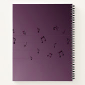 Carnet Notes de Musique Mauve Ombre Foncé (Dos)