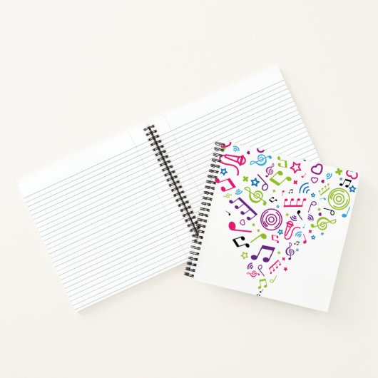 Carnet notes de musique motif (Intérieur)