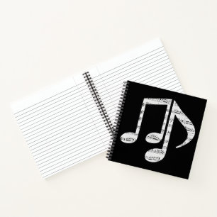 Carnet Notes de musique noir et blanc