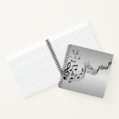 Carnet Notes de musique sur argent (Intérieur)