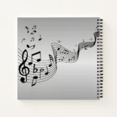 Carnet Notes de musique sur argent (Dos)