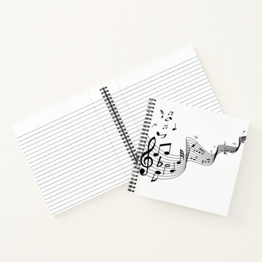 Carnet Notes de musique sur blanc (Intérieur)
