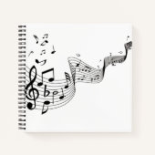 Carnet Notes de musique sur blanc (Devant)