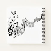 Carnet Notes de musique sur blanc (Dos)