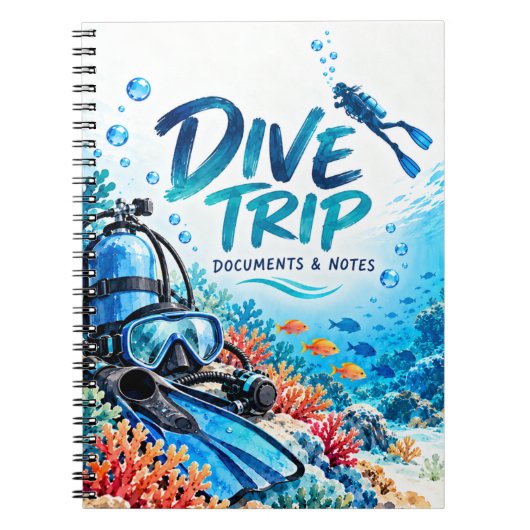 Carnet Notes de plongée en scaphandre autonome (Devant)