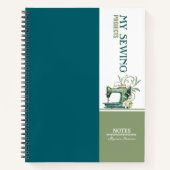 Carnet Notes de projet de couture Turquoises (Devant)