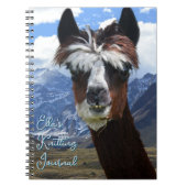 Carnet Notes de projet de tricot Llama Face (Devant)
