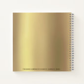 Carnet NOTES DE RANDOM Avérées Seizième Notes Gold Journa (Dos)
