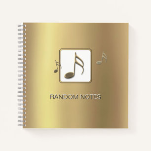 Carnet NOTES DE RANDOM Avérées Seizième Notes Gold Journa