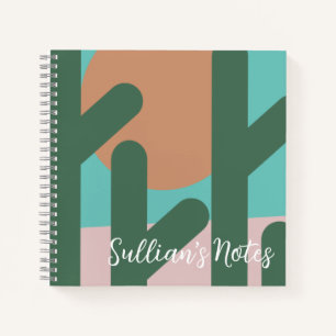 Carnet Notes de rappel de plante de cactus moderne