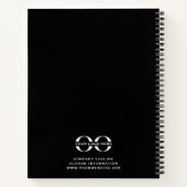 Carnet Notes de réunion du logo de l'entreprise Spiral (Dos)