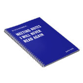 Carnet Notes de réunion Je ne vais jamais faire un devis  (Côté Droit)