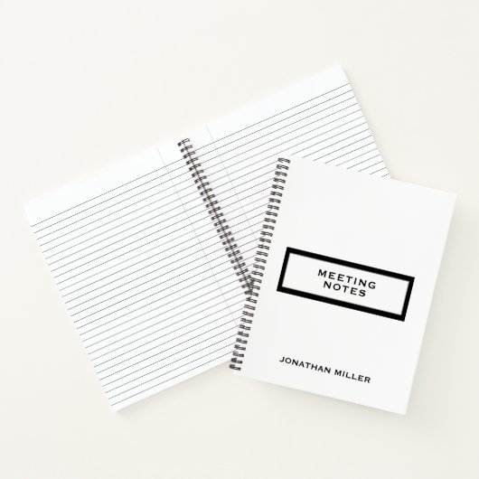 Carnet Notes de réunion professionnelle (Intérieur)