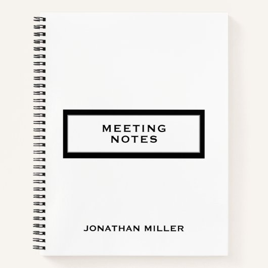 Carnet Notes de réunion professionnelle (Devant)