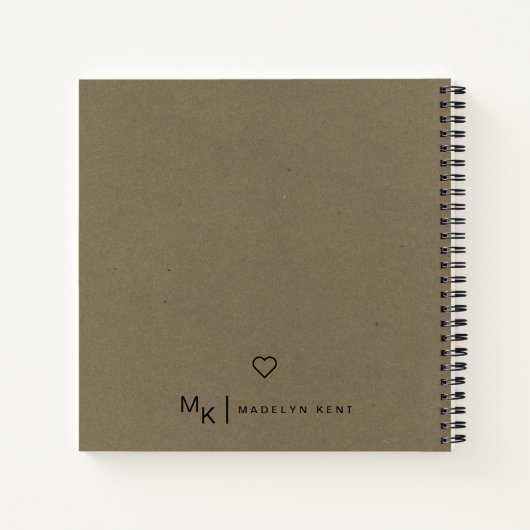 Carnet Notes de script modernes & Musées Papier Kraft (Dos)