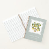 Carnet Notes de série Aquarelle moderne Arbre de citron (Intérieur)