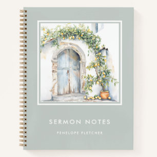 Carnet Notes de sermon Aquarelle Arbre citron