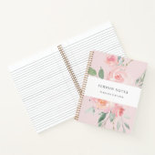 Carnet Notes de sermon aquarelle floral rose poudré (Intérieur)